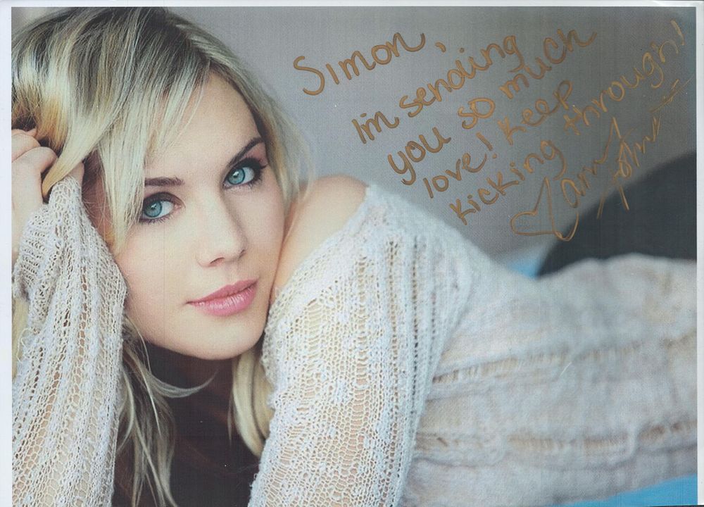 Lot 130: Amy Johnston signed 10x8 inch colour photo dedicated....