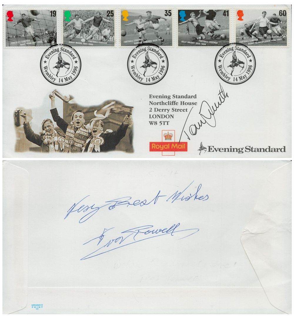 Lot 150: Tommy Smith and Ivor Powell (on reverse) signed...
