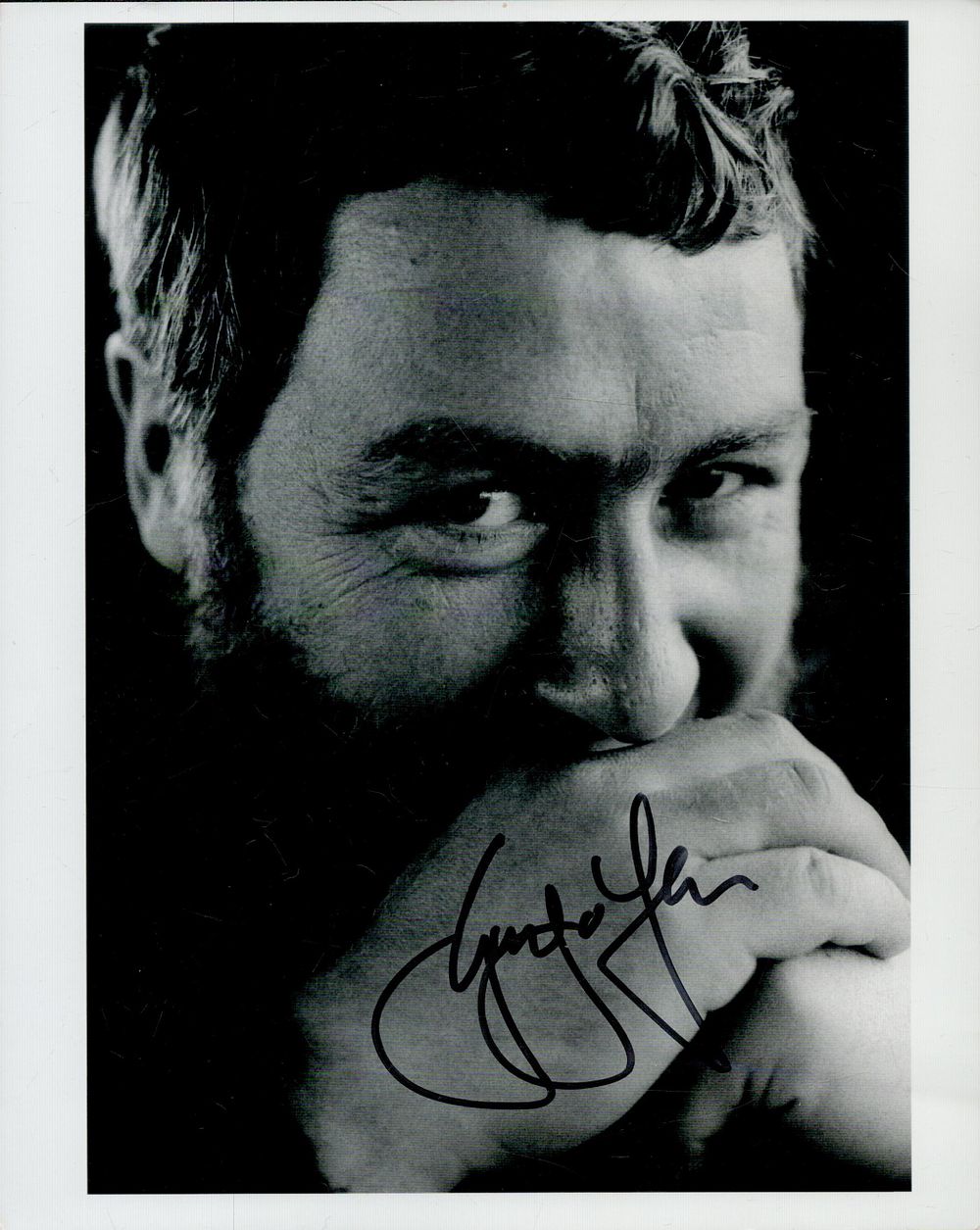 Lot 157: Guy Garvey signed 10x8inch black and white photo....