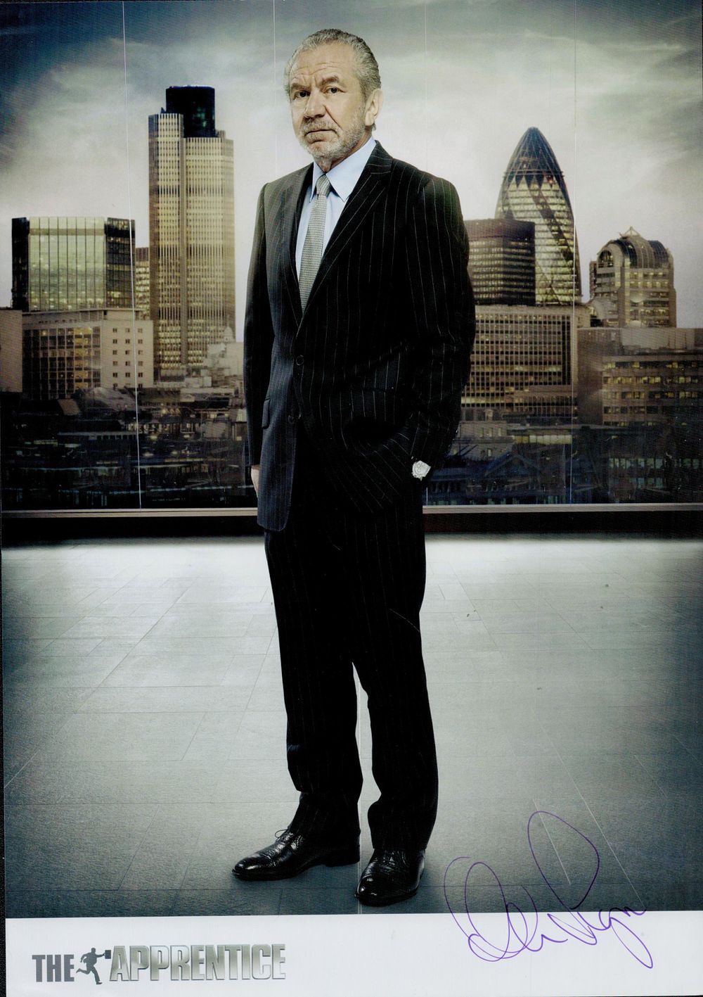 Lot 162: Alan Sugar signed 12x8inch colour Apprentice photo. Good...