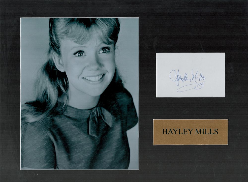 Lot 172: Hayley Mills 16x12 inch mounted signature piece includes...