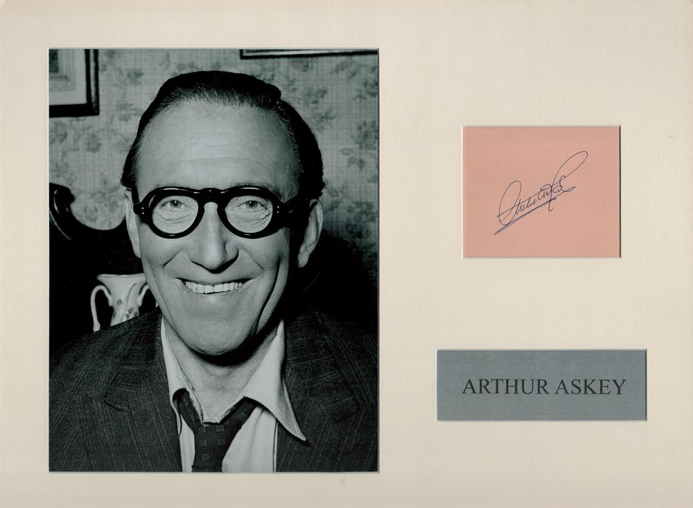 Lot 173: Arthur Askey 16x12 inch mounted signature piece includes...