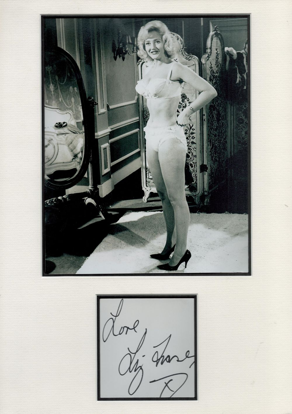 Lot 177: Liz Fraser signed 16x12 inch mounted signature piece...