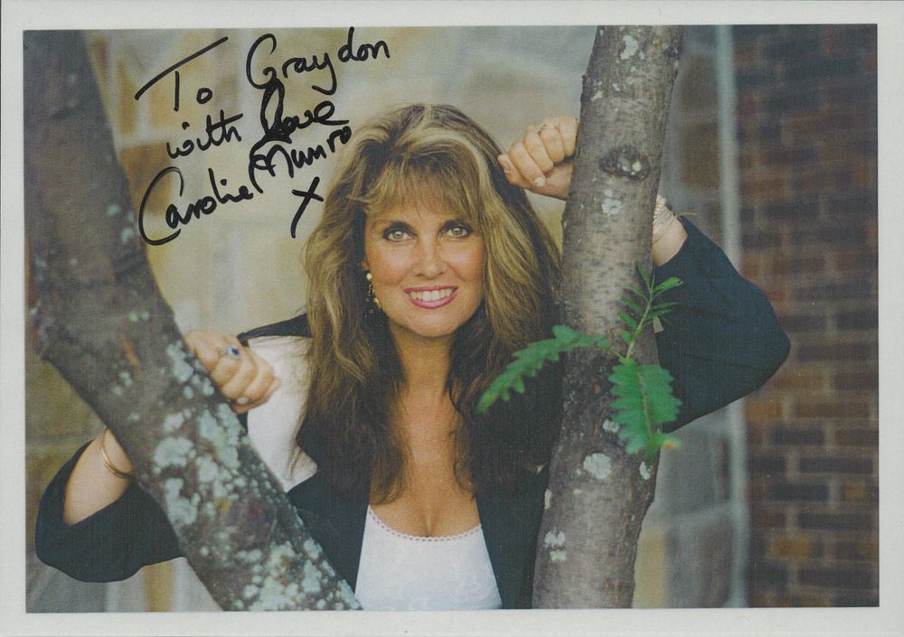 Lot 185: James Bond Actress Caroline Munro signed 8x6 inch...
