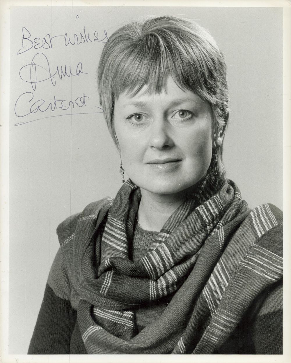 Lot 212: Anna Carteret signed 10x8 inch black and white...