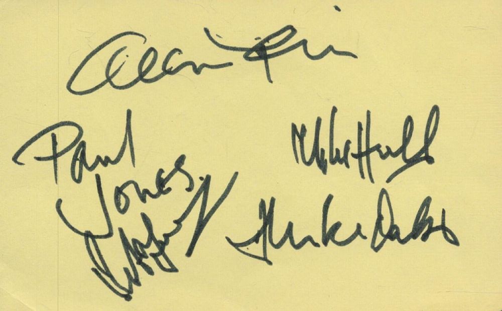 Lot 222: Manfred Mann signed 4x3inch album page. Good condition....