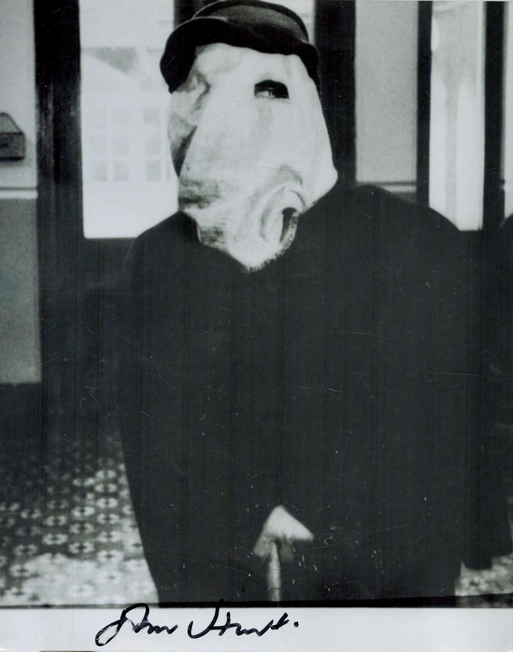 Lot 223: John Hurt signed 10x8 inch Elephant Man black...