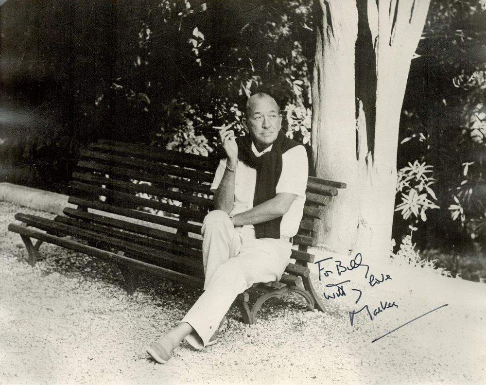 Lot 230: Noel Coward signed 10x8 inch black and white...