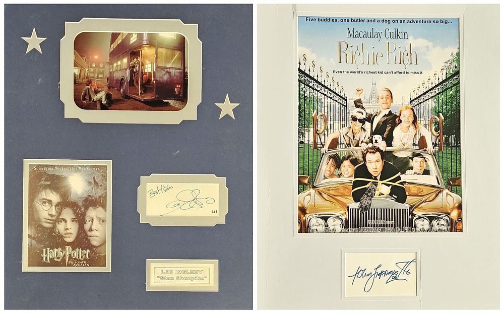 Lot 251: Film, 2 Collection. Lee Ingleby signature piece mounted...