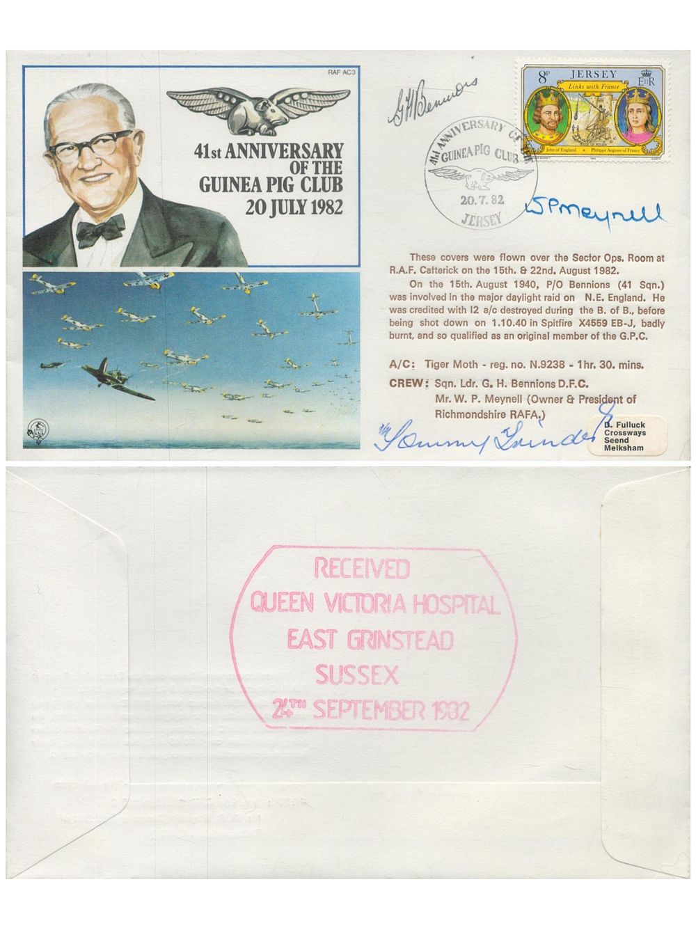 Lot 298: Tommy Trinder signed 41st anniversary of the Guinea...