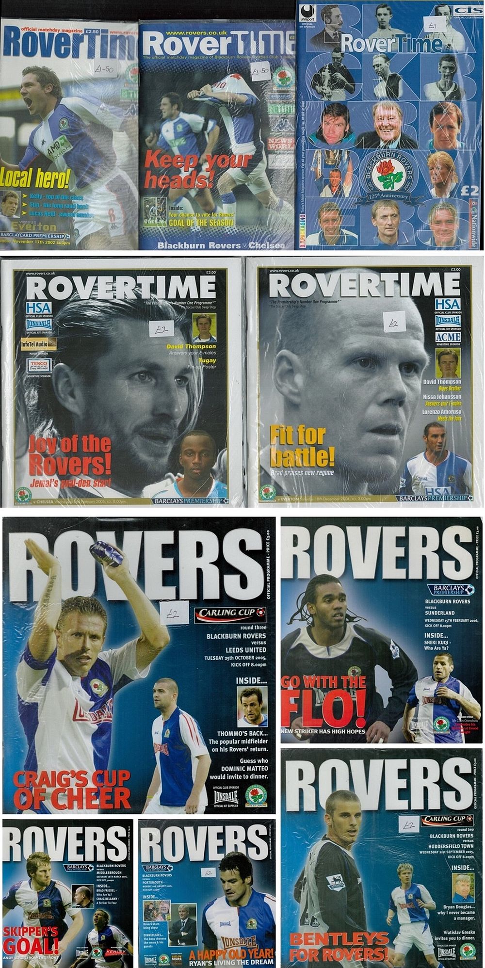 Lot 549: Football Collection of Rovers 5 x programmes Round...