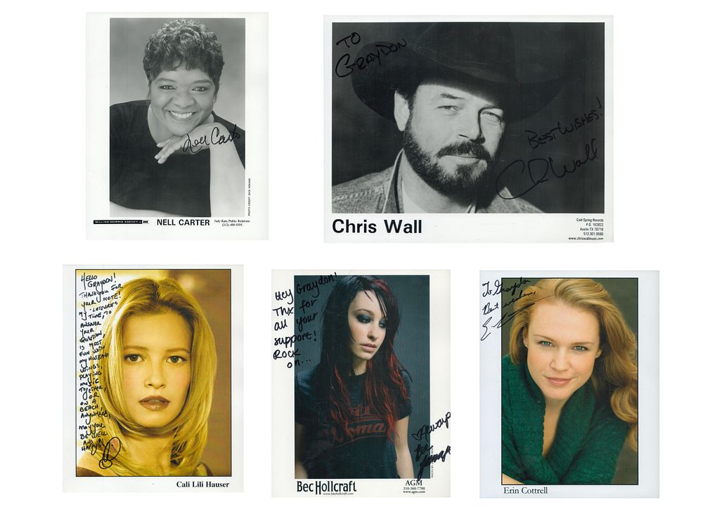 Lot 573: TV Film MUSIC Actresses Collection of 5, signed...