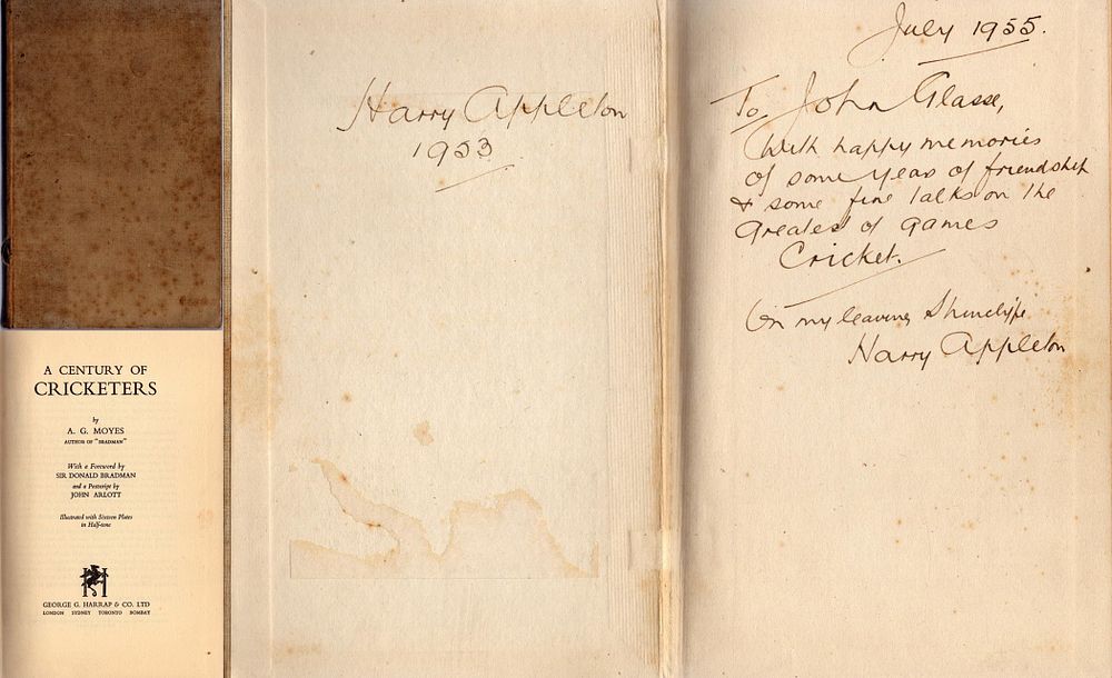 Lot 575: A Century of Cricketers by A.G. Moyes signed...