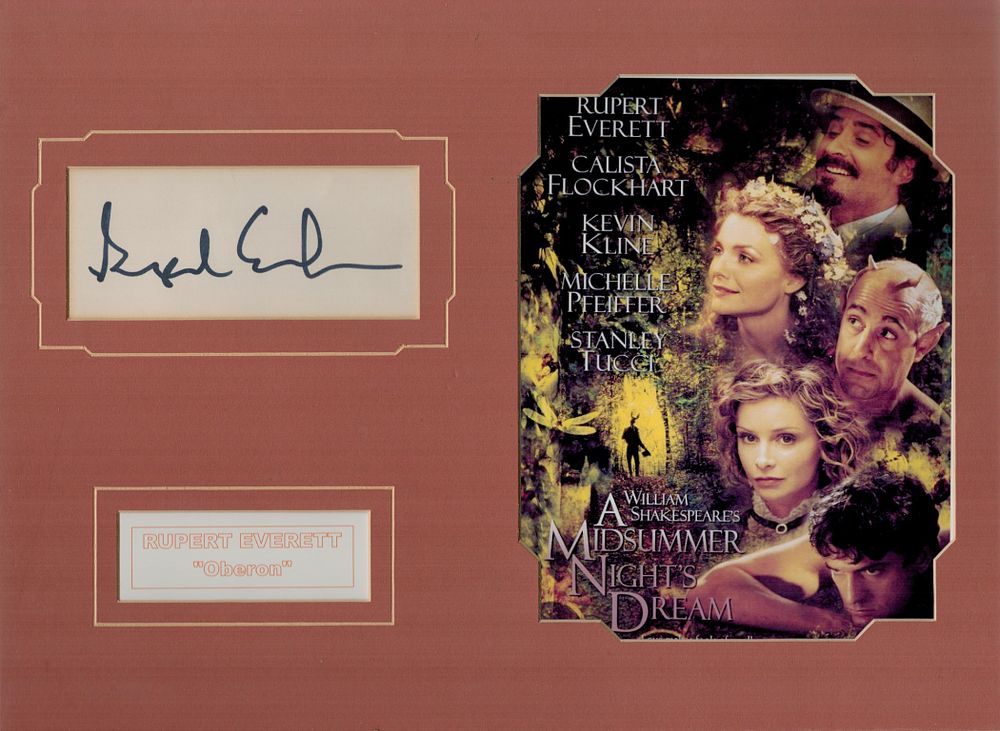 Lot 583: Rupert Everett signed 16 x12 colour Midsummer Night...