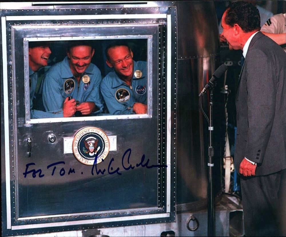 Lot 586: NASA signed Michael Collins Colour Photo 10x8 Inch...
