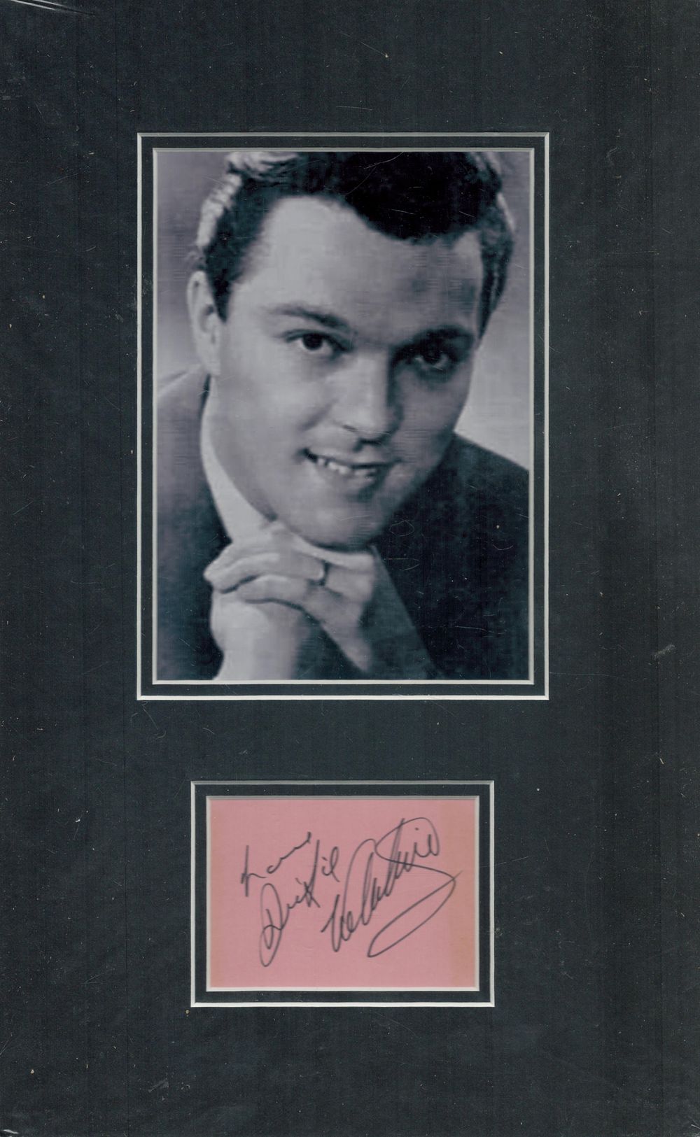 Lot 591: Dickie Valentine signed vintage autograph album page with...