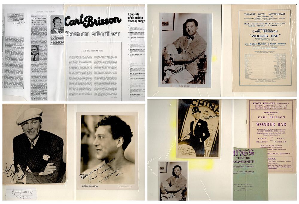 Lot 601: Carl Brisson Collection in a Photograph Album Includes...