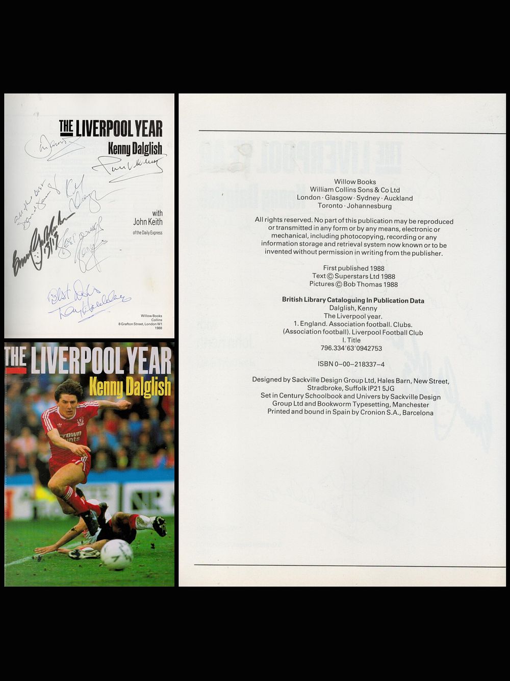 Lot 607: The Liverpool Year multisigned paperback book 1988 includes...