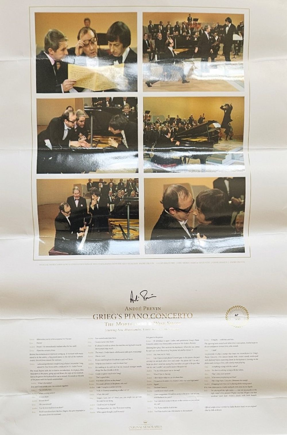Lot 628: André Previn, KBE signed Poster. Was a German...