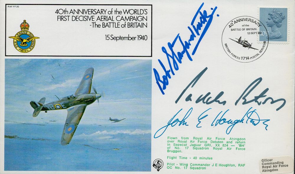Lot 631: RAF FDC Multi signed Pilot wing commander John...