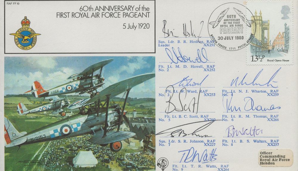 Lot 633: RAF FDC Multi signed sqn Ldr Brian R....