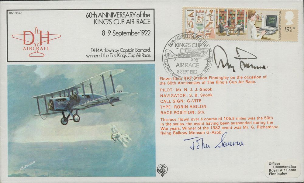 Lot 634: RAF FDC Multi signed John Severne plus 1...