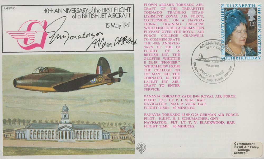 Lot 636: RAF FDC Multi signed Edward Mortlock Donaldson Air...