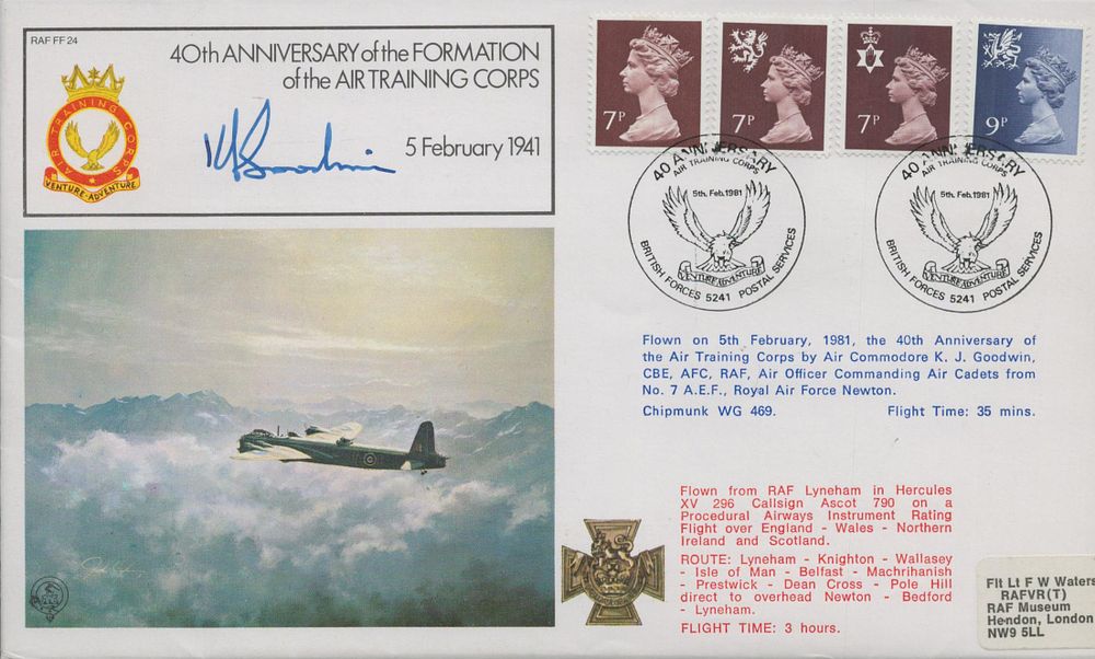 Lot 651: FDC K. J. Goodwin signed Air Commodore, CBE...