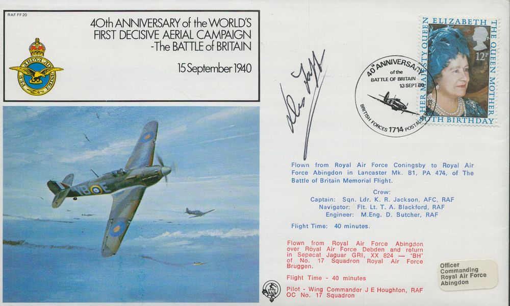 Lot 655: FDC Desmond Fopp signed Squadron Leader AFC AE,...