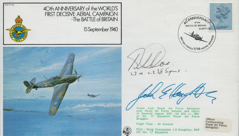 Lot 663: FDC Multi signed John E. Houghton, Pilot Wing...