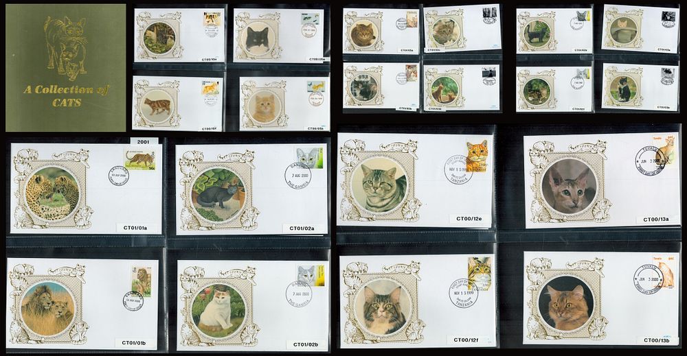 Lot 673: A Collection of Cats, 47 Benham FDCs in...