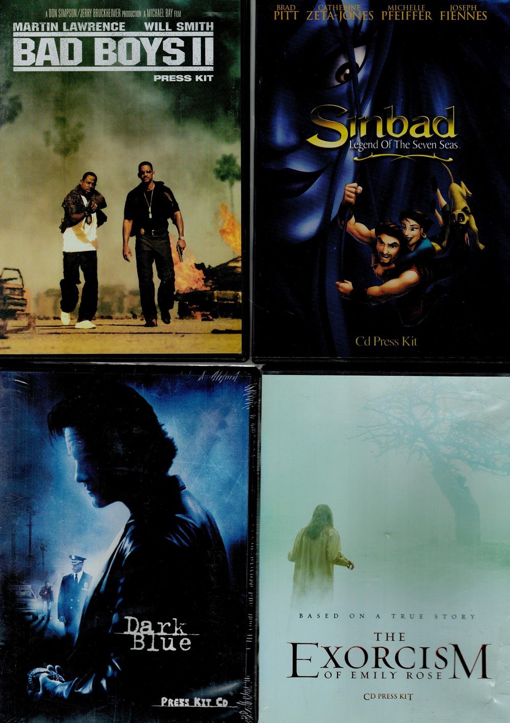 Lot 697: TV Film collection of 4 digital press kits...