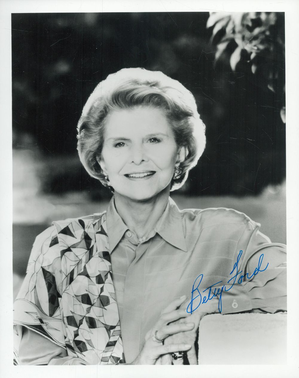 Lot 97: Betty Ford signed 10x8 inch black and white...