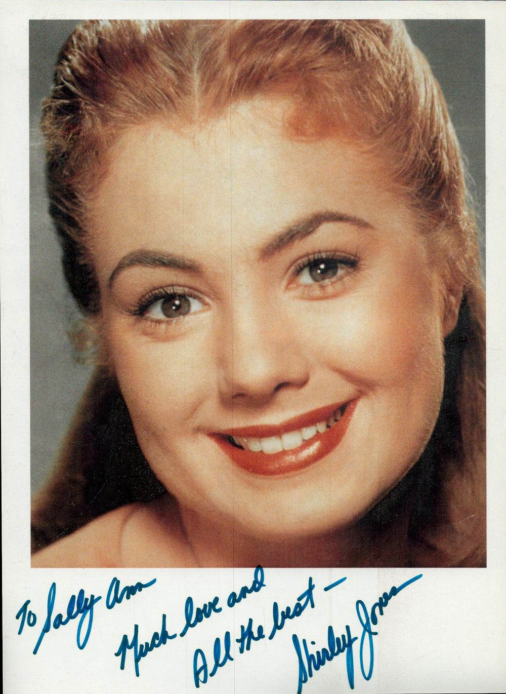 Lot 119: Shirley Jones signed 8x6 inch approx colour photo....