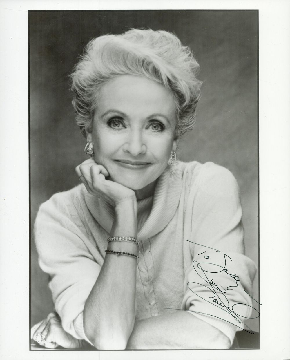Lot 124: Anne Jackson signed 10x8 inch black and white...
