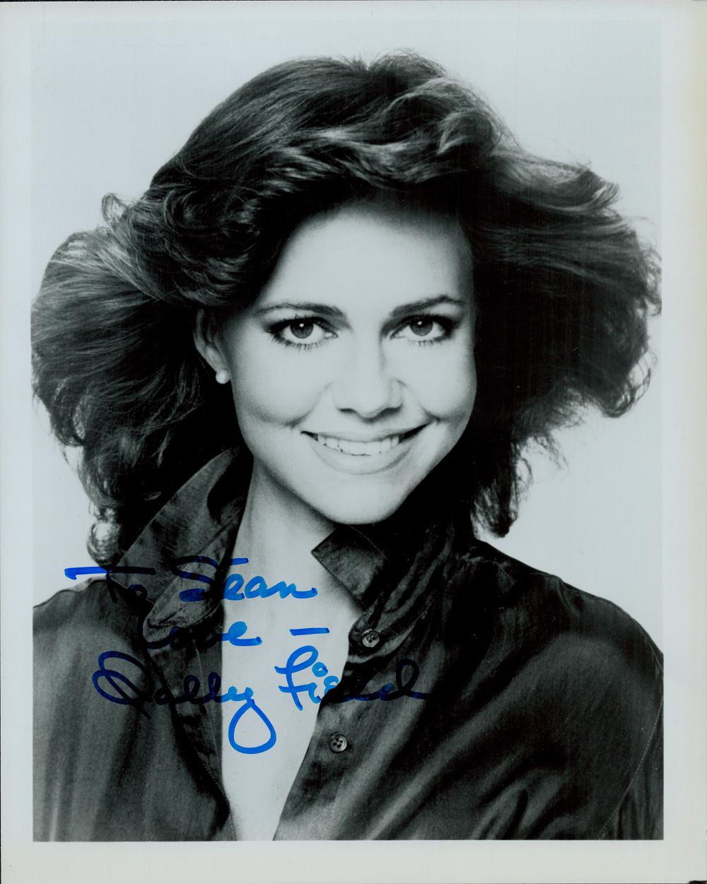 Lot 147: Sally Field signed 10x8 inch black and white...