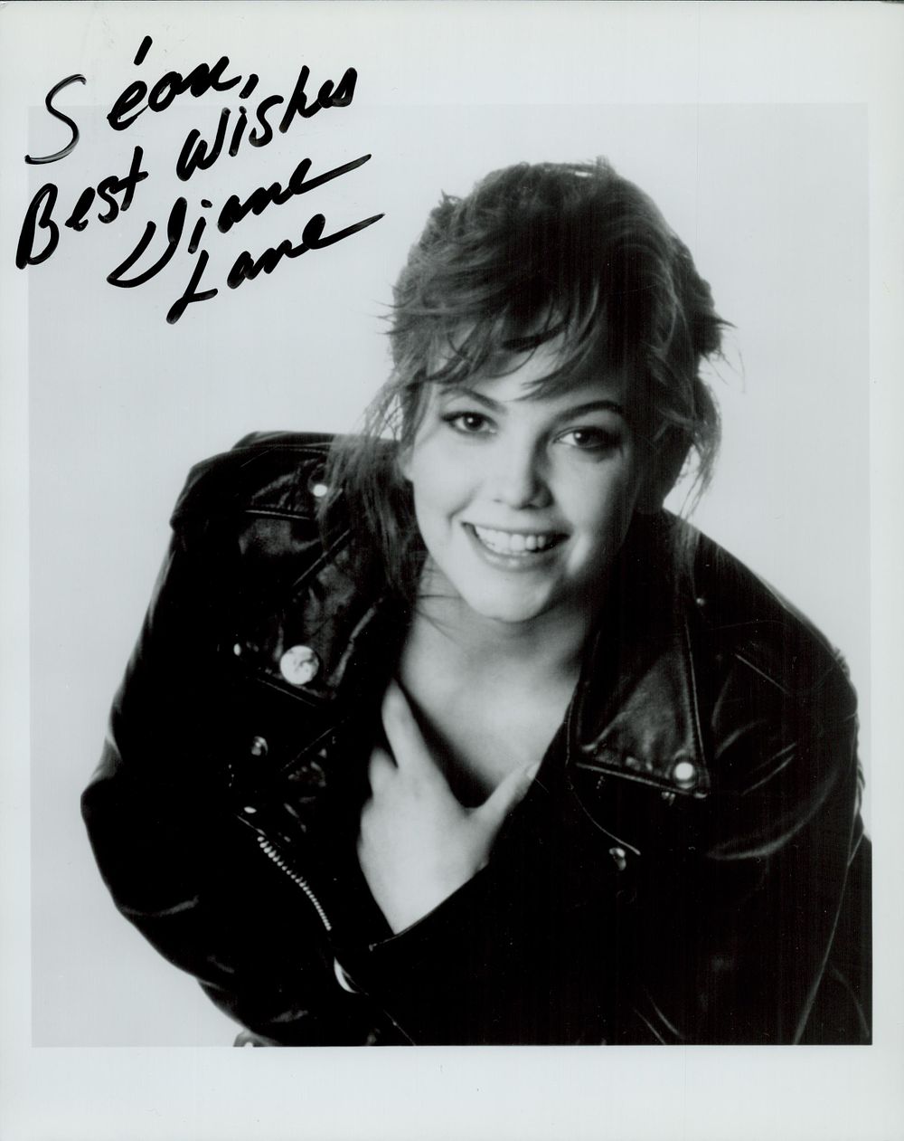 Lot 148: Diane Lane signed 10x8 inch black and white...