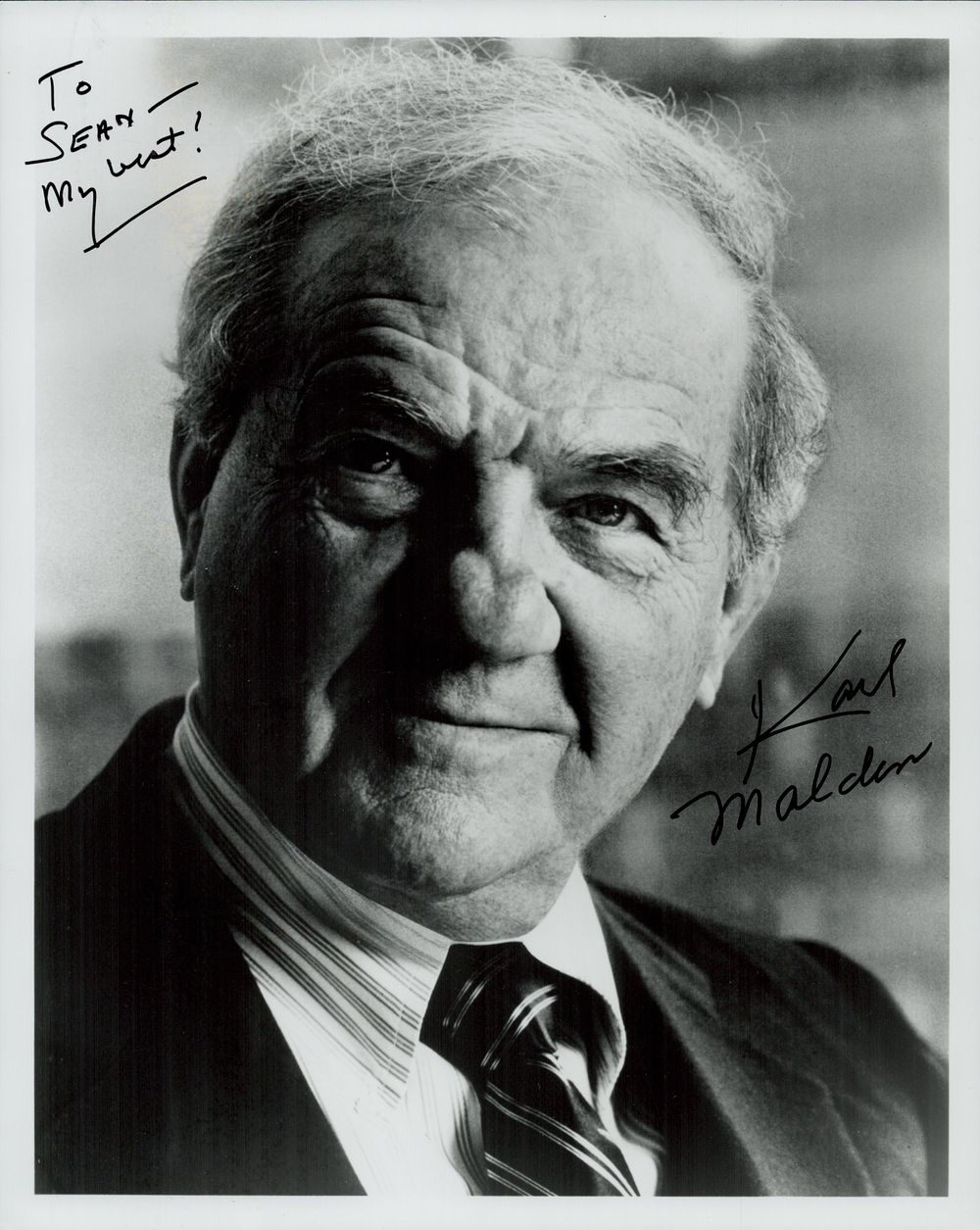 Lot 150: Karl Malden signed 10x8 inch black and white...