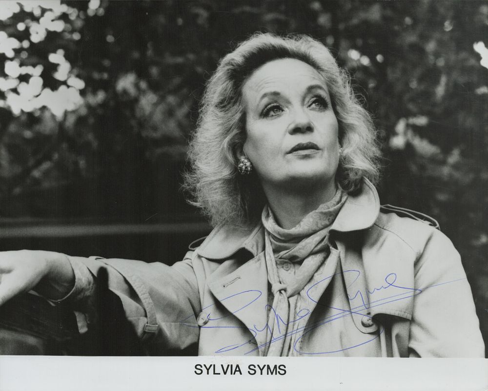 Lot 182: Sylvia Syms signed 10x8 inch black and white...