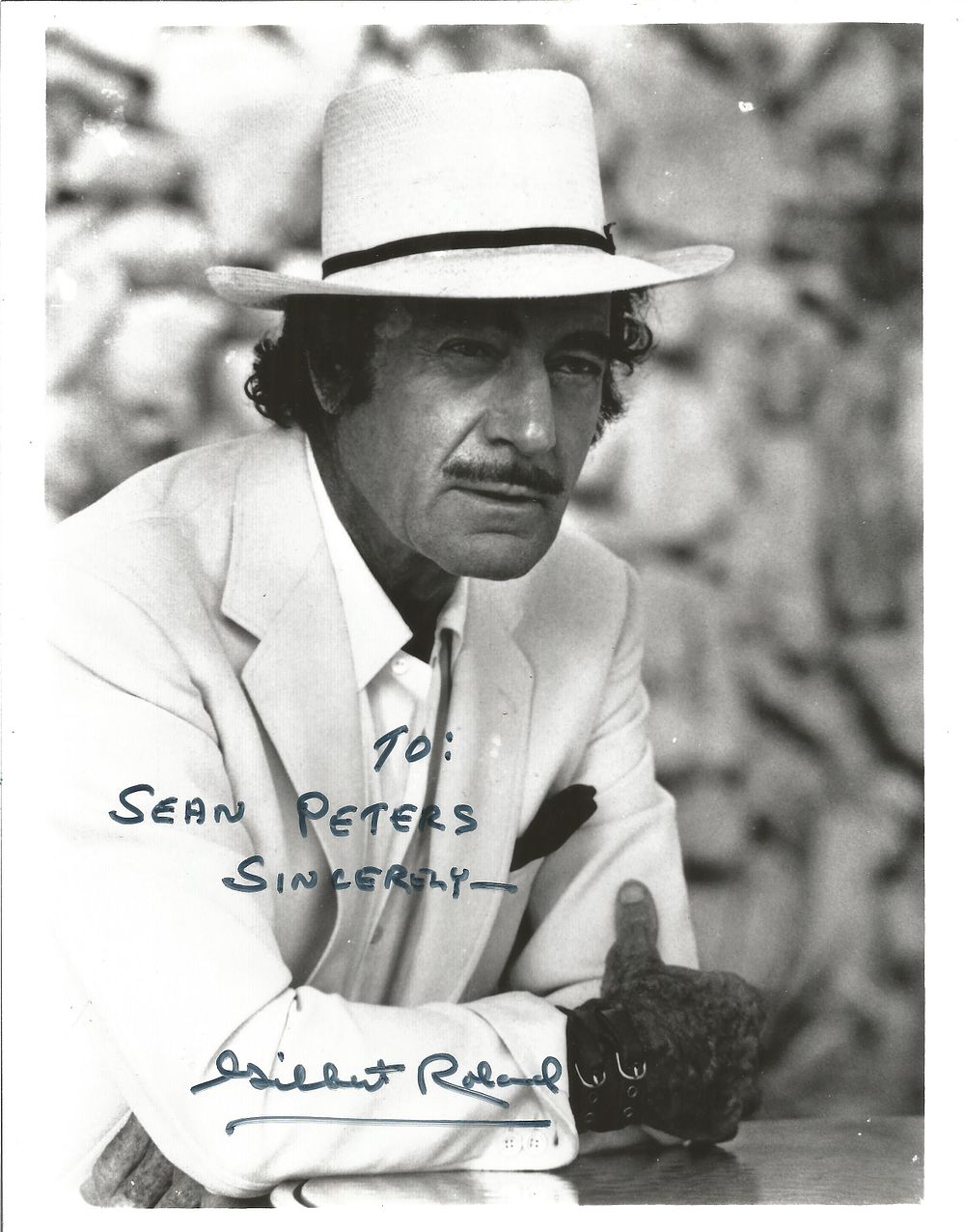 Lot 185: Gilbert Roland signed 10x8 inch black and white...