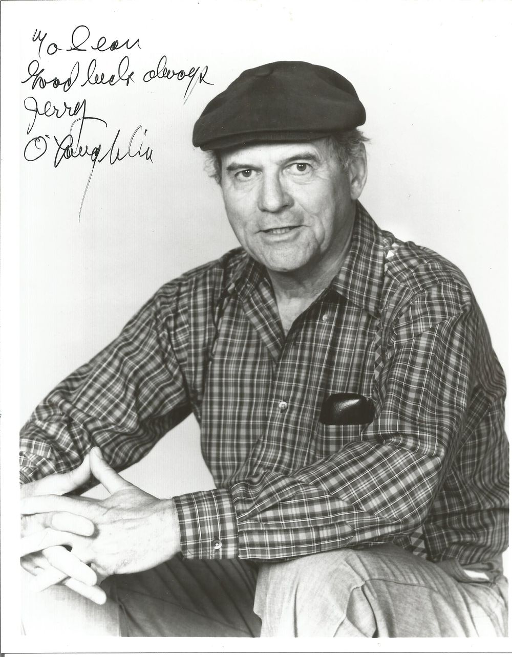 Lot 191: Gerald S. O'Loughlin signed 10x8 inch black and...
