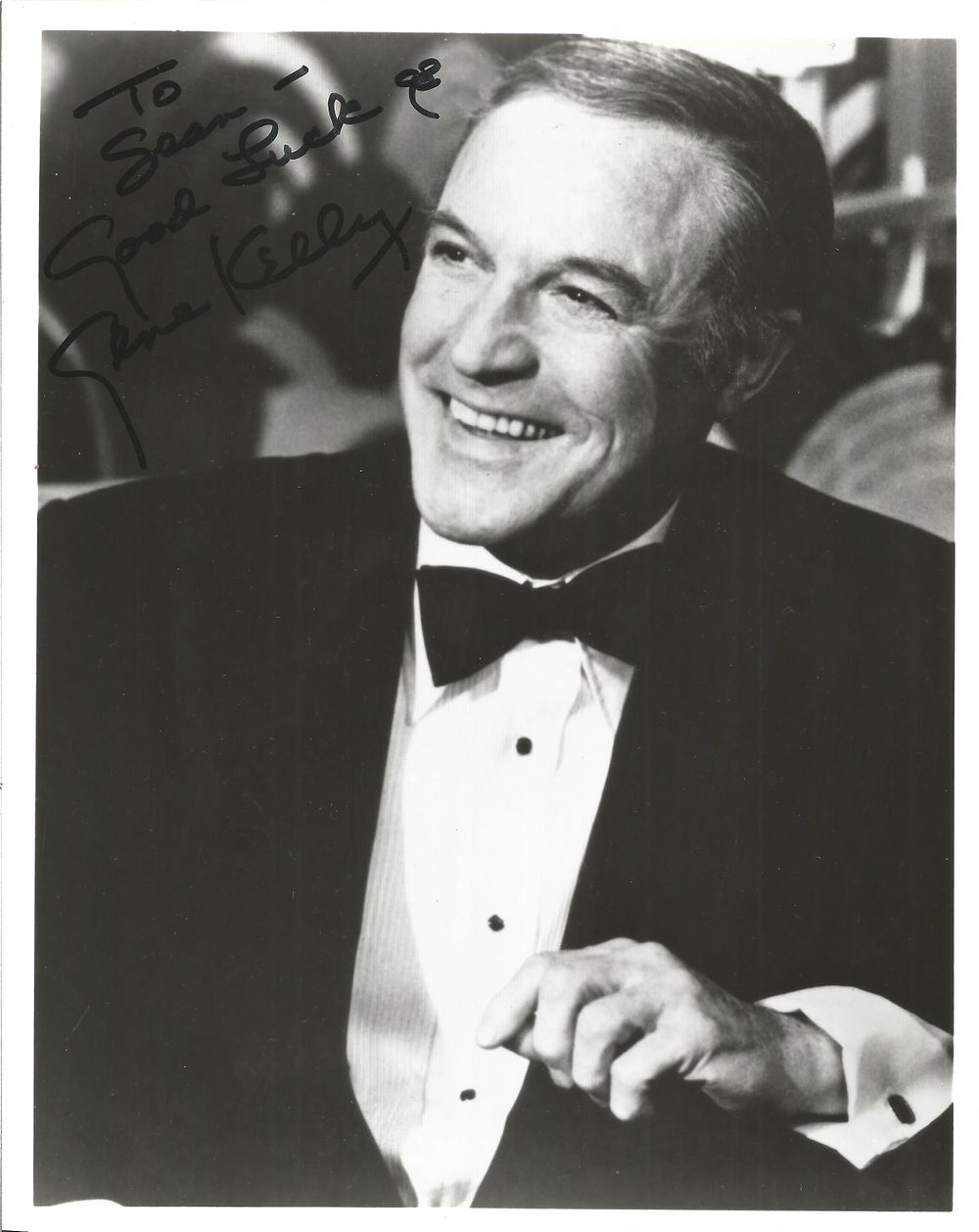 Lot 196: Gene Kelly signed 10x8 inch black and white...