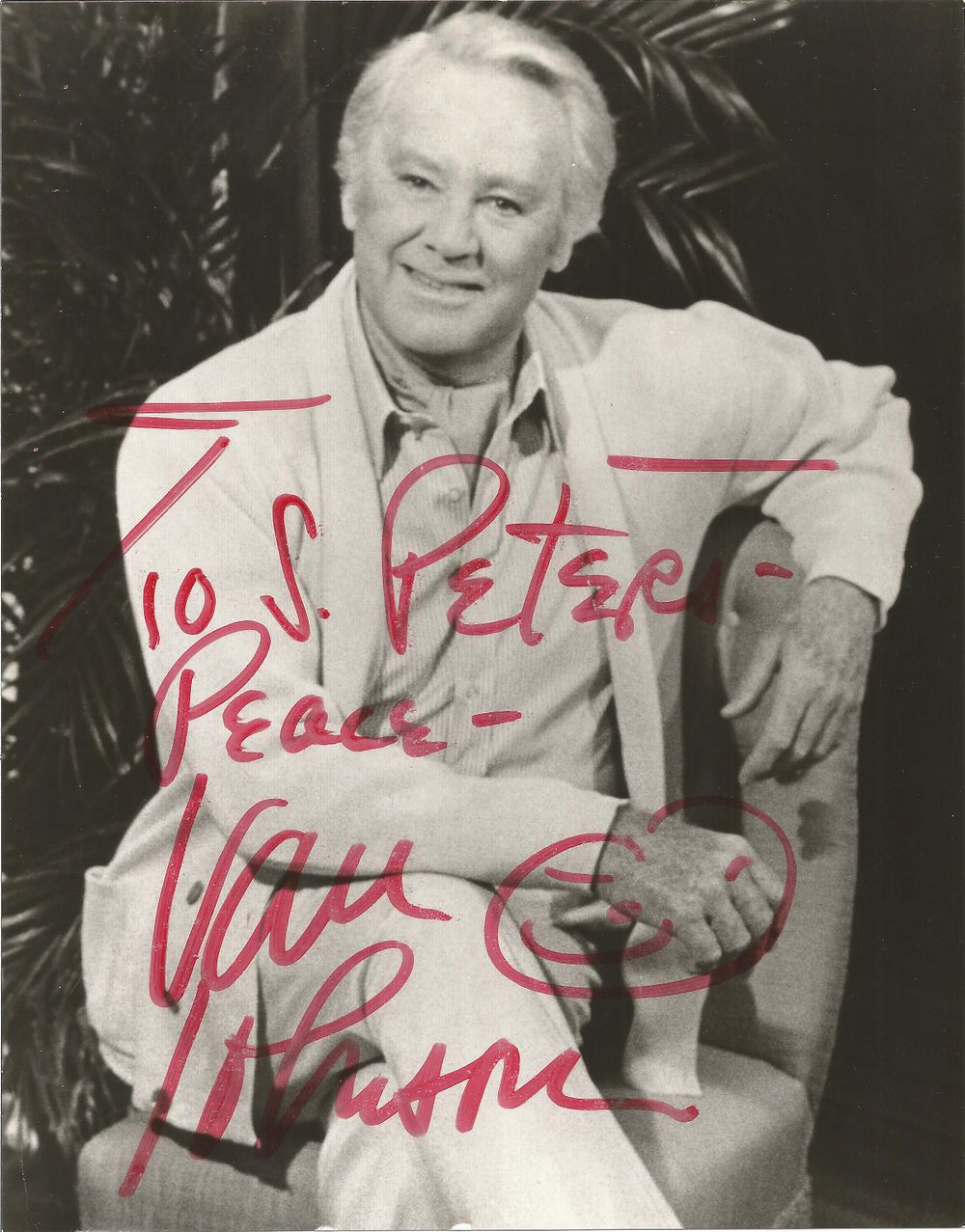 Lot 200: Van Johnson signed 10x8 inch black and white...