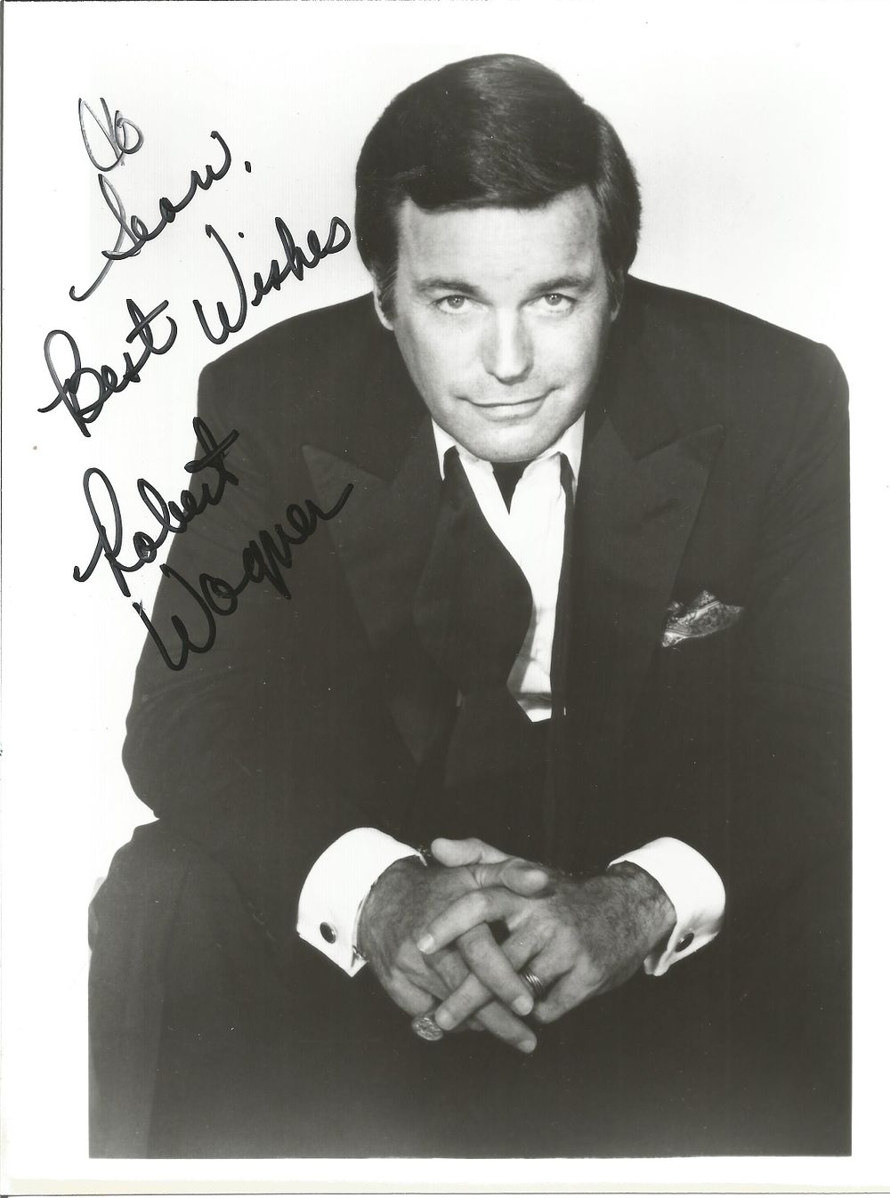 Lot 201: Robert Wagner signed 10x8 inch black and white...