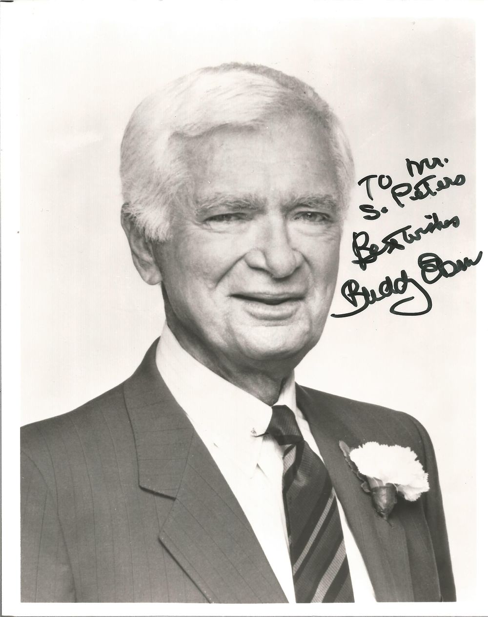 Lot 205: Buddy Ebsen signed 10x8 inch black and white...