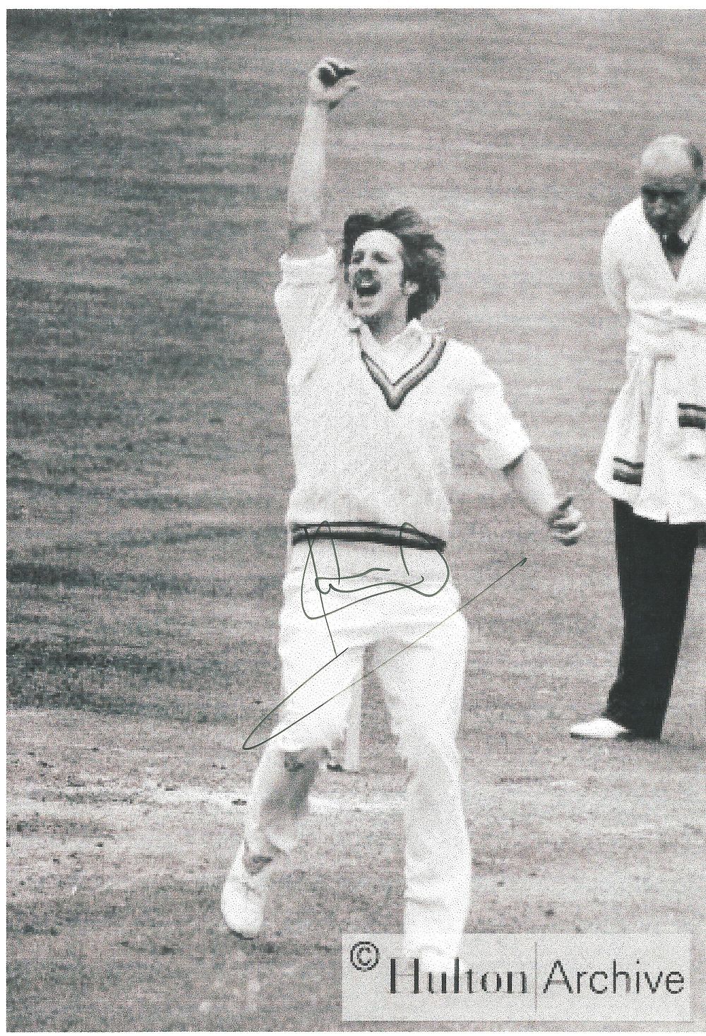 Lot 212: Ian Botham signed 12x8 inch black and white...