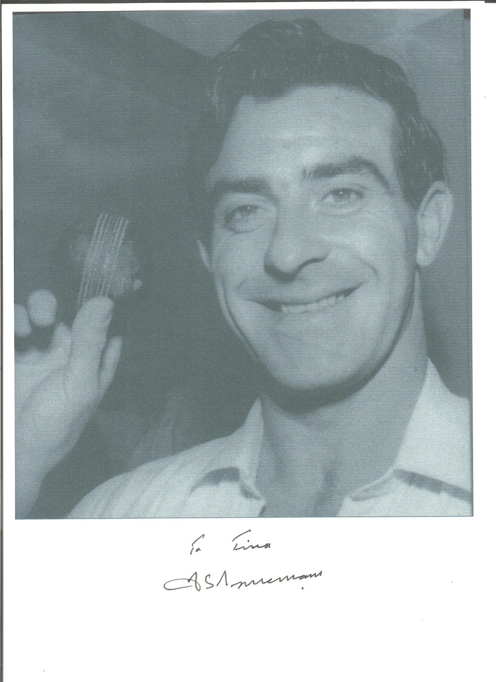 Lot 224: Fred Trueman signed 12x8 inch black and white...