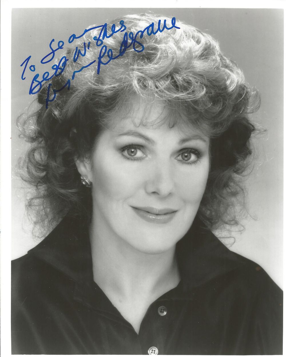 Lot 234: Lyn Redgrave signed 10x8 inch black and white...