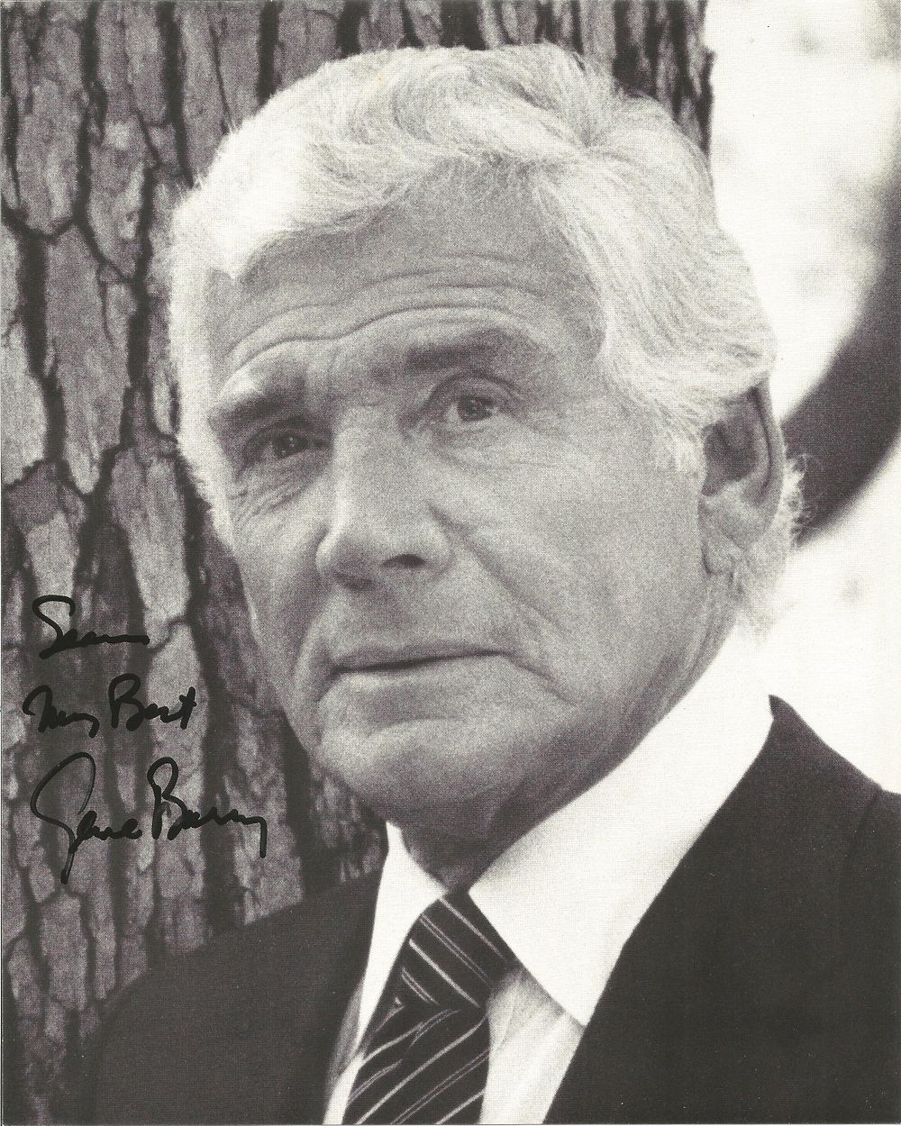 Lot 239: Gene Barry signed 10x8 inch black and white...