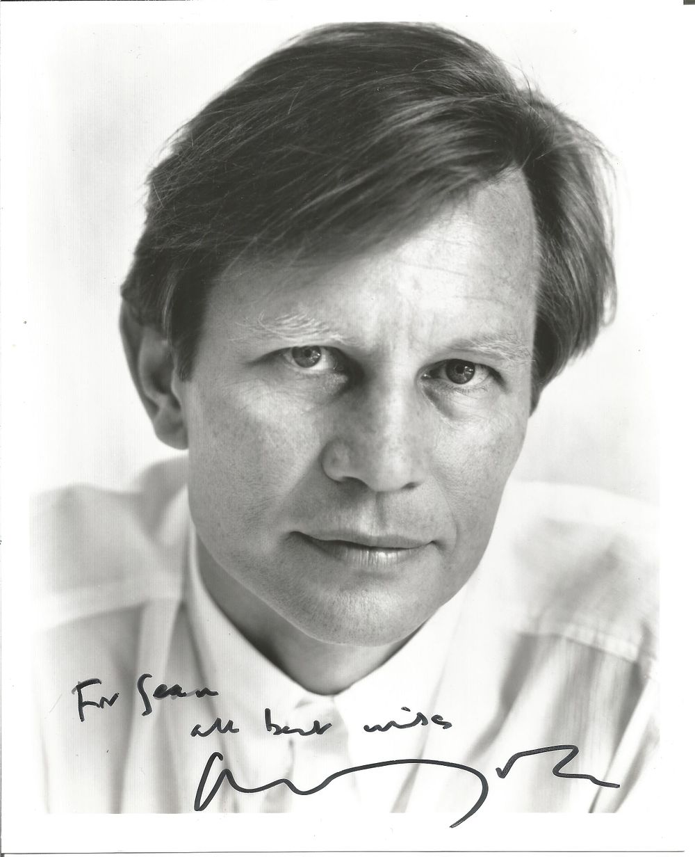 Lot 241: Michael York signed 10x8 inch black and white...